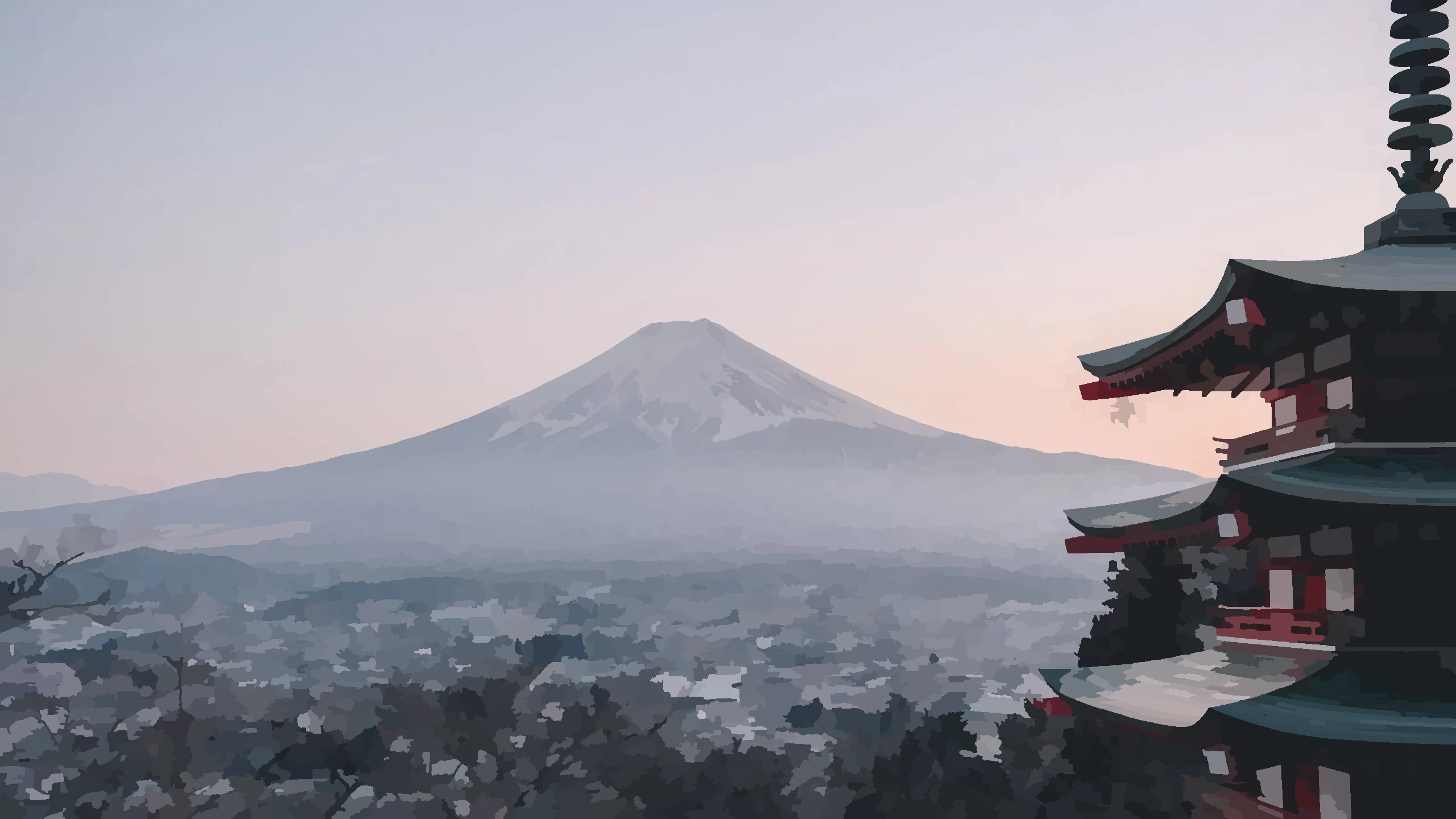 Imagen editada del monte Fuji. Original hecho por Manuel Cosentino.